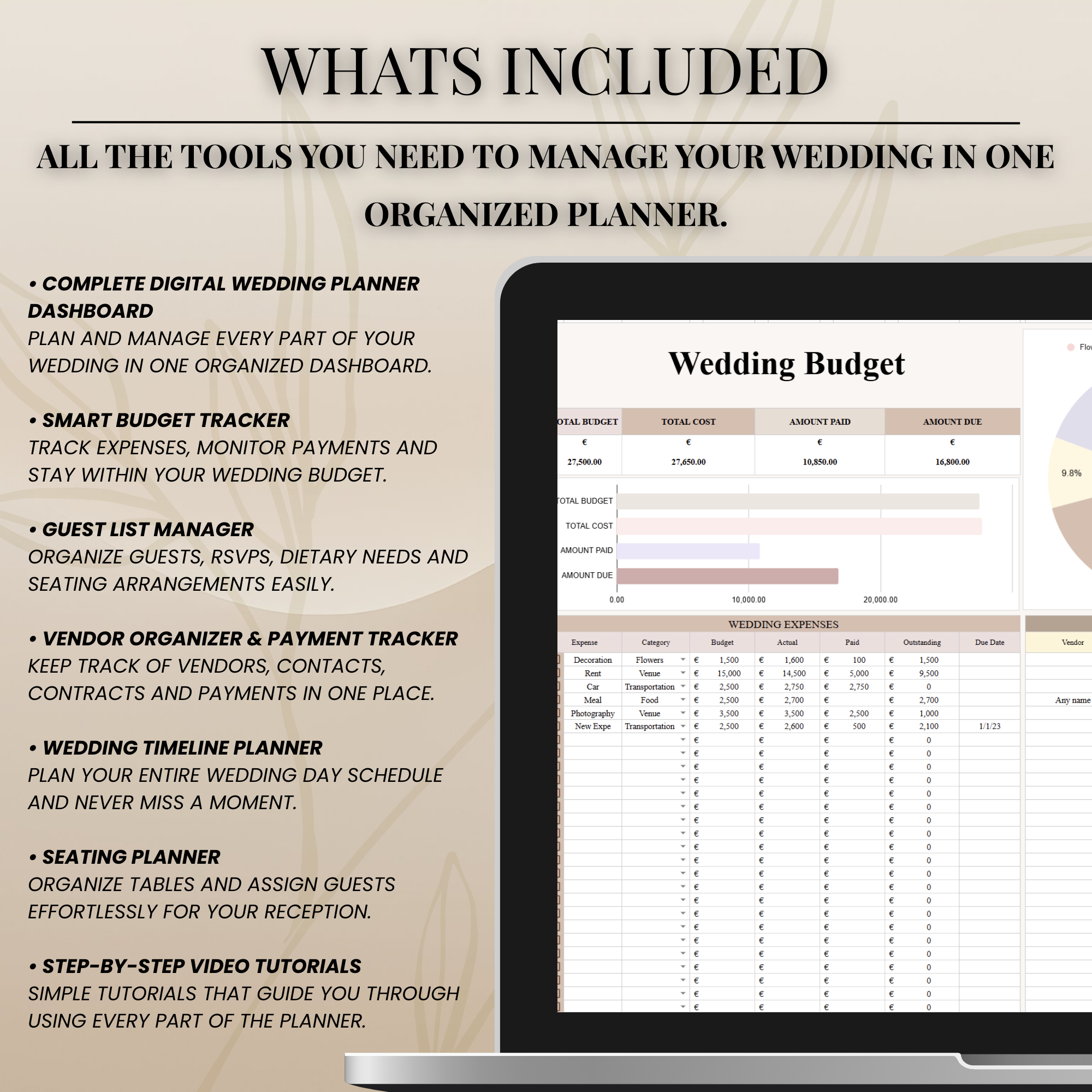 WeddingGuide – Complete Digital Wedding Planning Dashboard